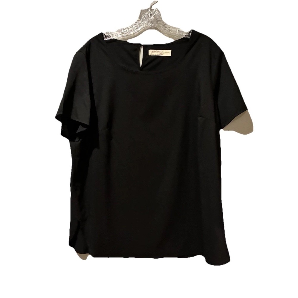 Vintage Faded glory women's top black size large 14-16 Polester Euc